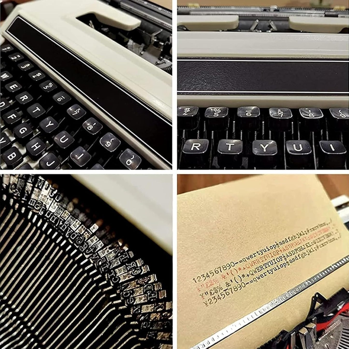 Classic Portable Manual Typewriter - User-Friendly Design - Comes with Ribbon Set - Model KK321