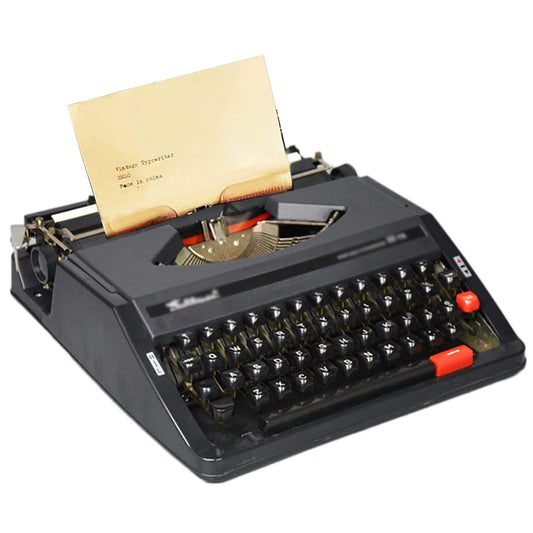 Mechanical English Typewriter, Old-Fashioned Traditional Portable Manual Typewriter, for Notes or Letters or Creative Writing, Writers Literary Gift,Black