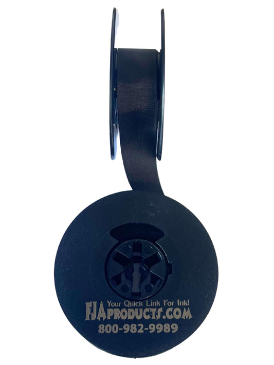 Universal Typewriter Ribbon Twin Spool Black 1/2" Ribbon on 2 inch Spool with Eyelets. Made in USA