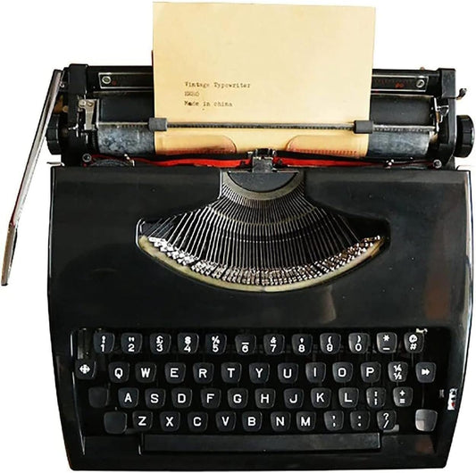 Vintage Typewriter - Classic Nostalgia Typewriter for Creative Writing, Portable Manual Typewriter for Letters, Notes, Retro Collection Gift