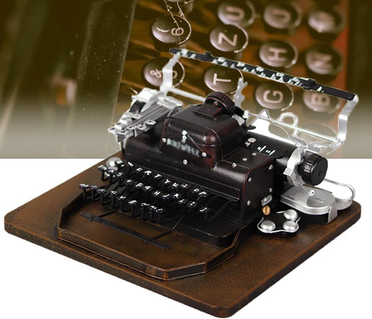 Vintage Typewriter Model, Portable Retro Manual Typewriter, Decoration Antique Typewriter Model, Home Office Desktop Display Collection, for Home,Office, Bar Decoration Ornaments