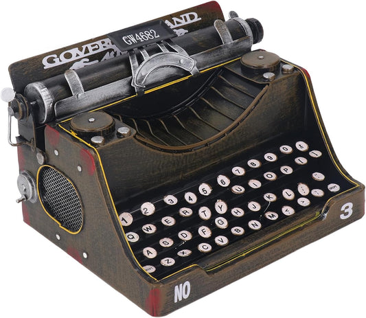 Retro Vintage Typewriter Decoration Handmade Model Prop for Homes Studios Offices, Ideal Gift