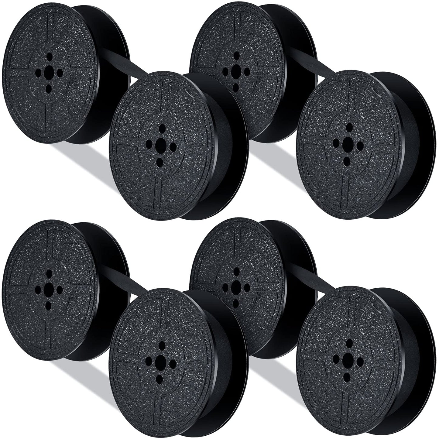 4 Pairs Universal Typewriter Ribbon Twin Spool Typewriter Ribbon Twin Spool Replacement Pack for Most Typewriter (Red, Black)
