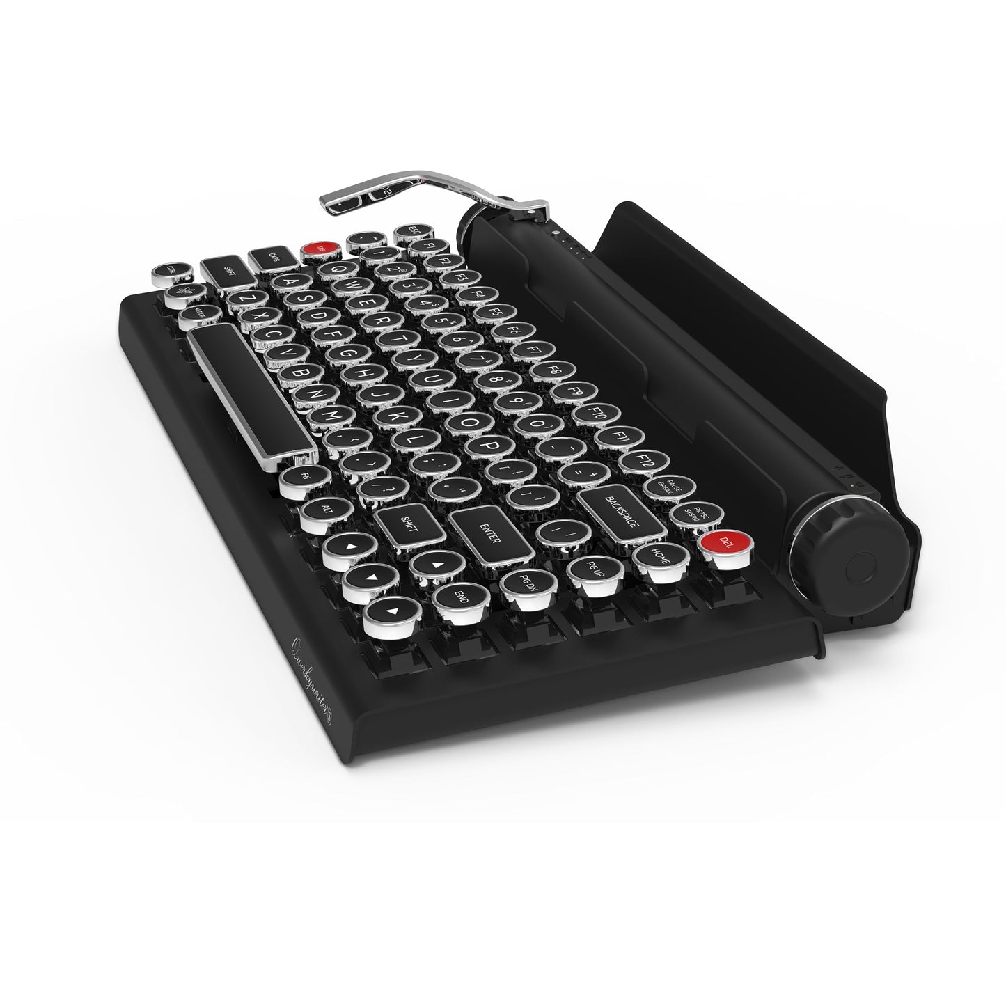 QWERKYTOYS Qwerkywriter S Typewriter Inspired Retro Mechanical Wired & Wireless Keyboard with Tablet Stand